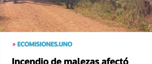 Incendio de malezas afectó unas 10 hectáreas en la jurisdicción de Loreto