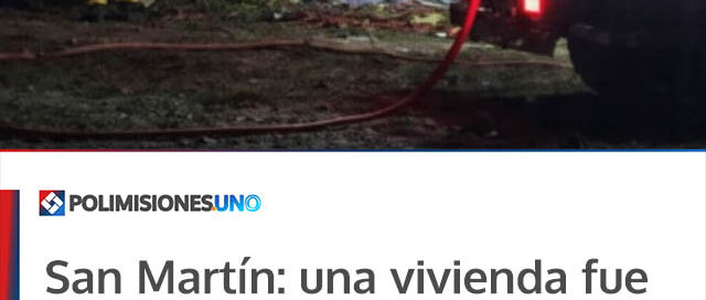 San Martín: una vivienda fue consumida por un incendio y no hubo heridos